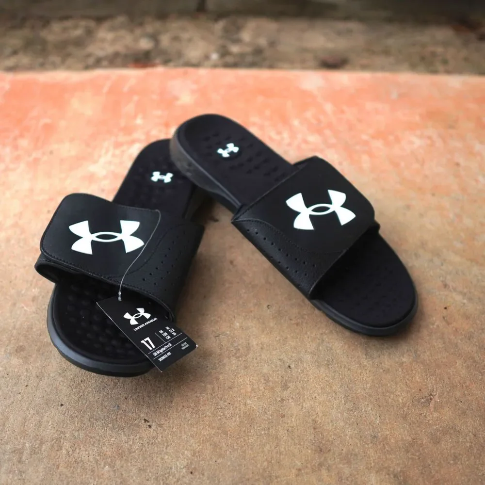 Under Armour Slides Size 17 Ignite Pro Black NWT Comfort Recovery Sandals Sports